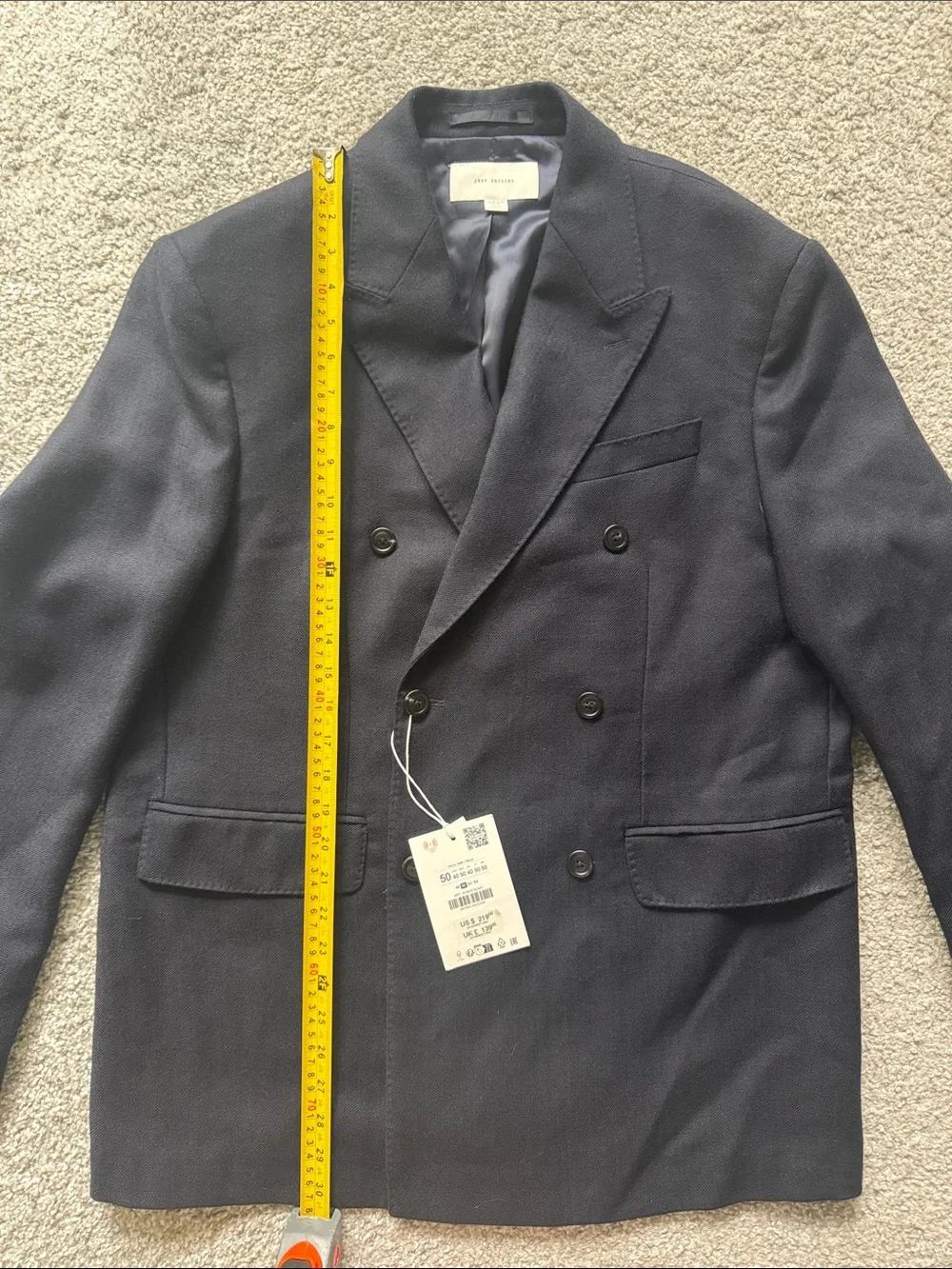 Zara Origins 💯Italian Wool Double Breasted Blazer Jacket